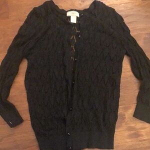 Loft black cardigan XS